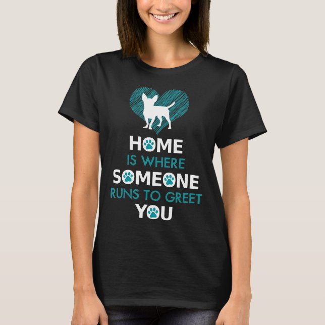 Camiseta Cachorro Engraçado Casa Com Cachorro (Frente)