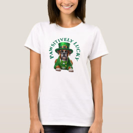 Camiseta Cachorro engraçado do Dia de São Patrício positiva