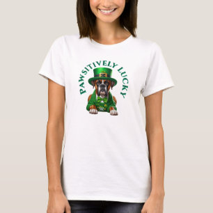 Camiseta Cachorro engraçado do Dia de São Patrício positiva