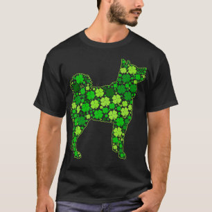 Camiseta Cachorro engraçado do shamrock do husky siberiano 