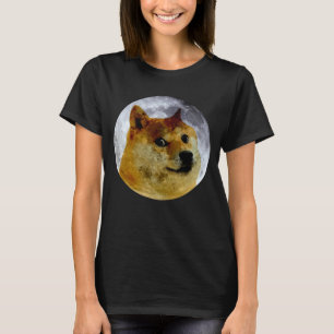 Camiseta Cachorro Engraçado Dogecoin Lua Doge Hodl Para a L