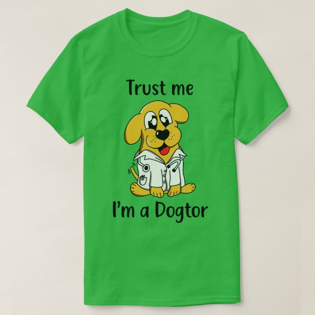 Camiseta Cachorro Engraçado Doutor toa (Frente do Design)