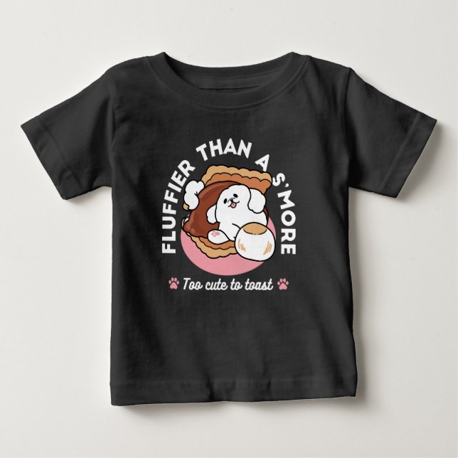Camiseta Cachorro Engraçado e Design de S'more – Pun para A (Frente)