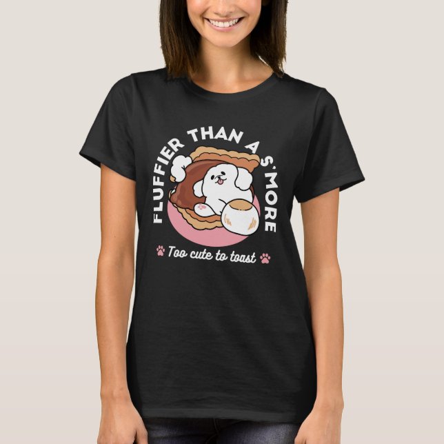 Camiseta Cachorro Engraçado e Design de S'more – Pun para A (Frente)