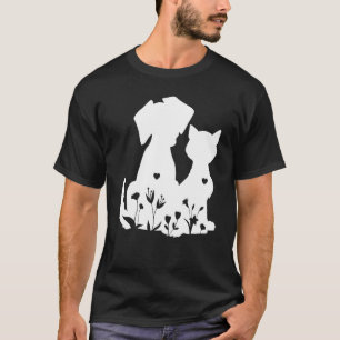 Camiseta Cachorro Engraçado Gato Amante de Animais de Estim