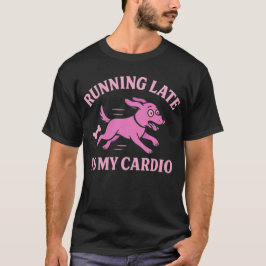 Camiseta Cachorro Engraçado Gráfico Correr Atrás é Meu Cárd