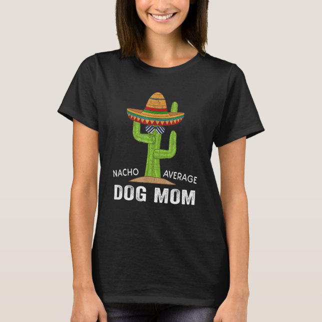 Camiseta Cachorro Engraçado Humor-Memor Dizendo Nacho Média (Frente)
