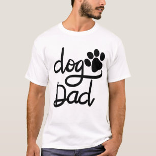 Camiseta Cachorro Engraçado Impressão de Pata Pai de Cachor
