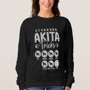 Camiseta Cachorro Engraçado Lover t Stubborn Akita Tricks