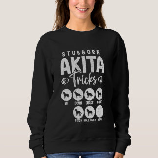 Camiseta Cachorro Engraçado Lover t Stubborn Akita Tricks