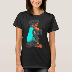 Camiseta Cachorro Engraçado Mãe Rottweiler Eu Amo Mamãe Tat