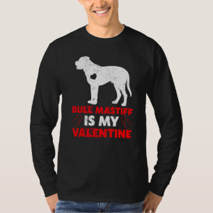 Camiseta Cachorro Engraçado Meu Touro Mastiff É Meu Namorad