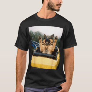 Camiseta Cachorro Engraçado Montanha-Russa Meme Gráfico Tol