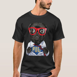 Camiseta Cachorro Engraçado Pug Pitpull Estilo de Vintagem