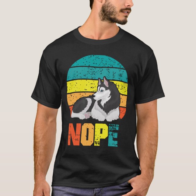 Camiseta Cachorro Engraçado Rouco Teimoso (Frente)