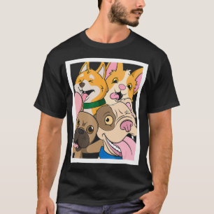 Camiseta Cachorro Engraçado Selfie Animais Selfie Cachorro 
