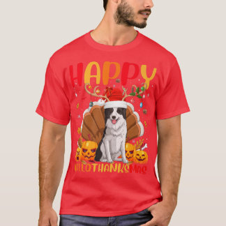 Camiseta Cachorro Engraçado Sobre Fronteira Feliz Cachorro 