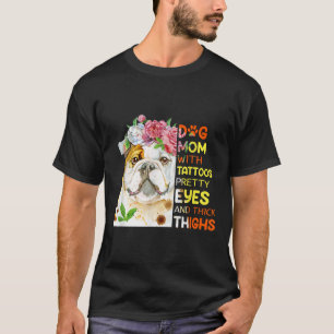 Camiseta Cachorro Engraçado Tatuou Mãe Roupa Cachorro Mãe C