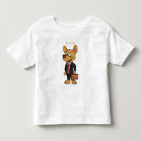 Cachorro engraçado vestindo desenho de terno