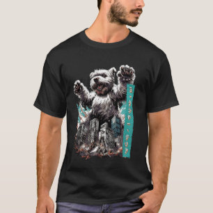 Camiseta Cachorro engraçado Yorkshire Terrier Yorkie Kaiju