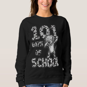 Camiseta Cachorro Escolar Divertido 101 Dias 100º Dia Mais