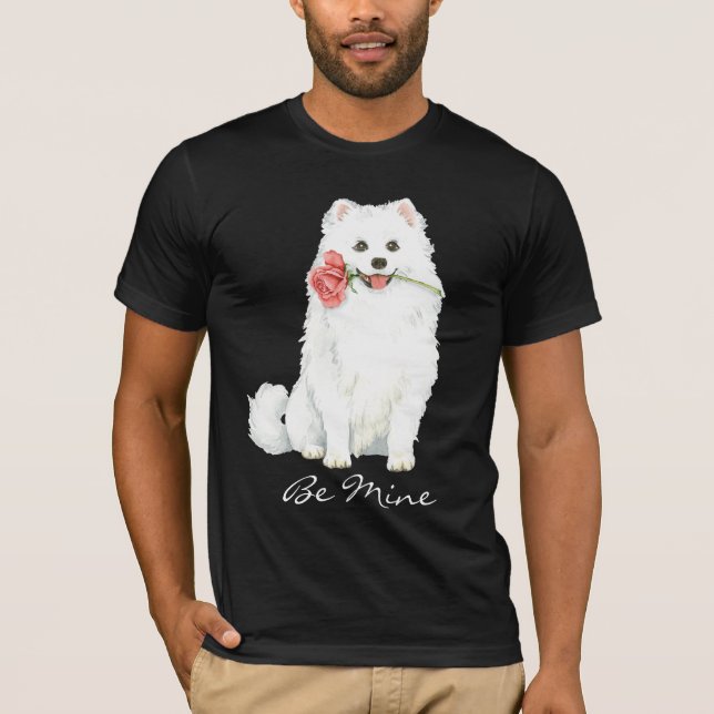 Camiseta Cachorro Eskimo Americano namorados (Frente)