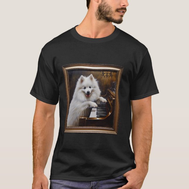 Camiseta Cachorro Eskimo Americano Piano 1 (Frente)
