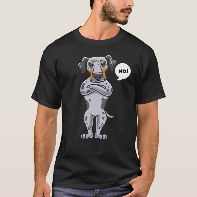 Camiseta Cachorro-Esquisito Catahoula Leopardo Engraçado (Frente)