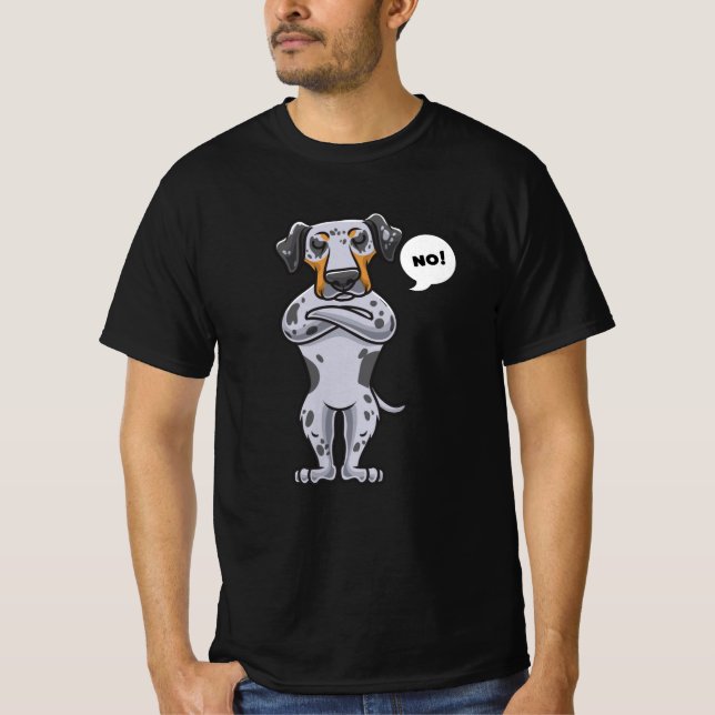 Camiseta Cachorro-Esquisito Catahoula Leopardo Engraçado (Frente)