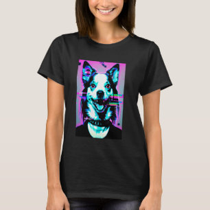 Camiseta Cachorro-esquisito Trippy Vaporwave Alt Harajuku
