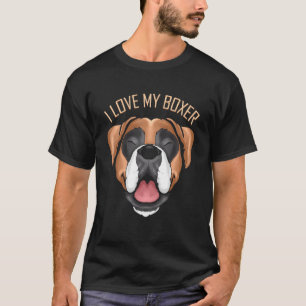 Camiseta Cachorro Eu Amo Meu Boxer