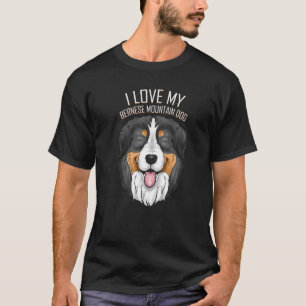 Camiseta Cachorro Eu Amo Meu Cachorro De Montanha Bernês