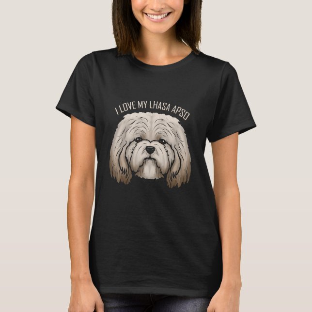 Camiseta Cachorro Eu Amo Minha Lhasa Apso (Frente)