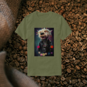 Camiseta Cachorro Fantasia, Verde Pop de Arte Moderna