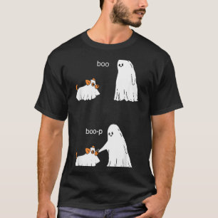 Camiseta Cachorro Fantasma Bonito Corgi Halloween Boo Boop