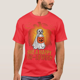 Camiseta Cachorro Fantasma De Halloween Trick Ou Spoo De Tr