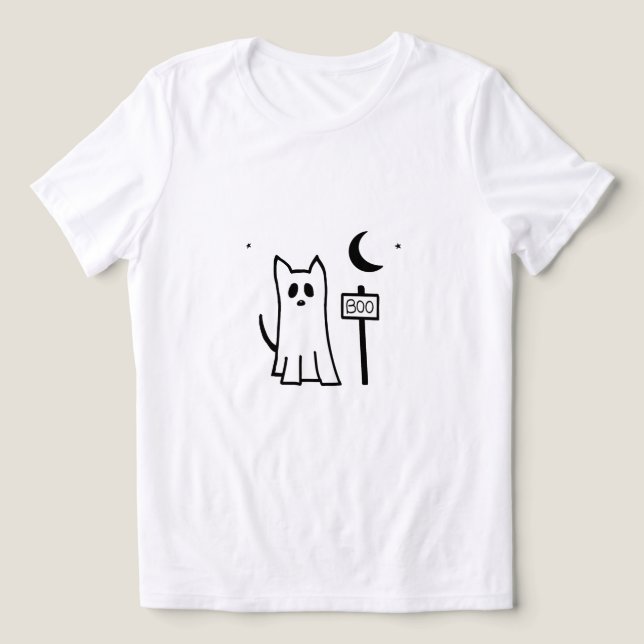 camiseta cachorro fantasma - Halloween boo (Design frontal)