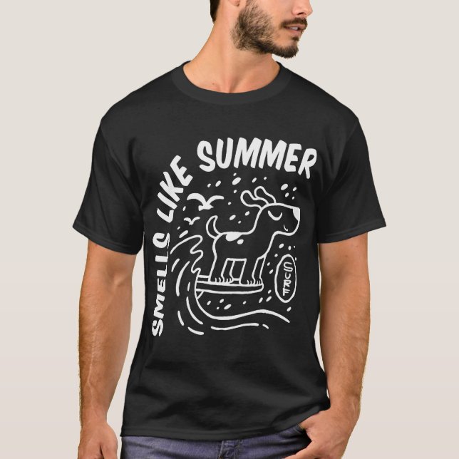 Camiseta Cachorro Fazendo Surfe (Frente)