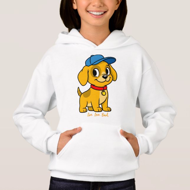 Camiseta Cachorro Feliz com Boné Azul (Frente)
