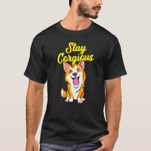 Camiseta Cachorro Feliz Corgi Pun Corgious Magnífico