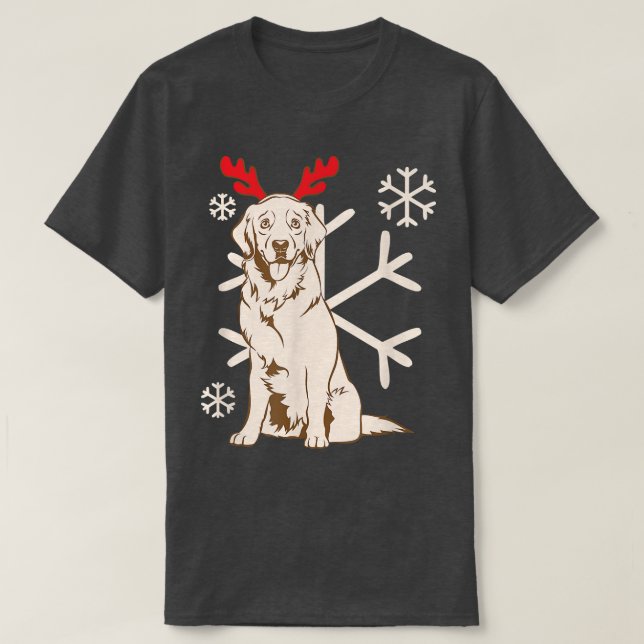 Camiseta Cachorro Feliz de Natal Reindeer La (Frente do Design)