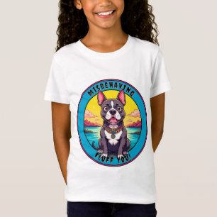 Camiseta Cachorro Feliz em uma Paisagem Bonita