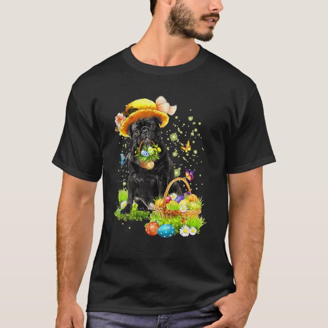 Camiseta Cachorro felz pascoa, Ovos Felzs pascoa, Da Páscoa (Frente)