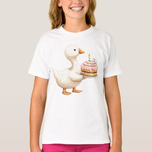 Camiseta Cachorro Festa de aniversário branco de ganso bran