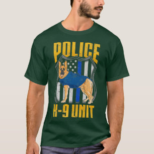 Camiseta Cachorro Fino Azul Linha Azul Magra da Polícia K9