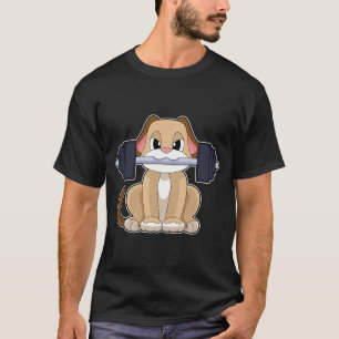 Camiseta Cachorro Fisiculturista Haltere Musculação