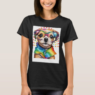 Camiseta Cachorro Fofo Arco-Íris – Amor de Cachorrinho Engr