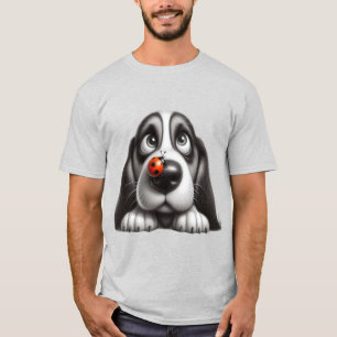 Camiseta Cachorro fofo com joaninha