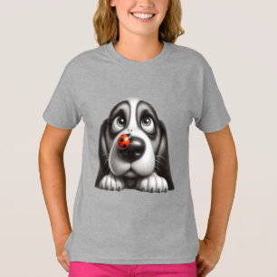 Camiseta Cachorro fofo com joaninha