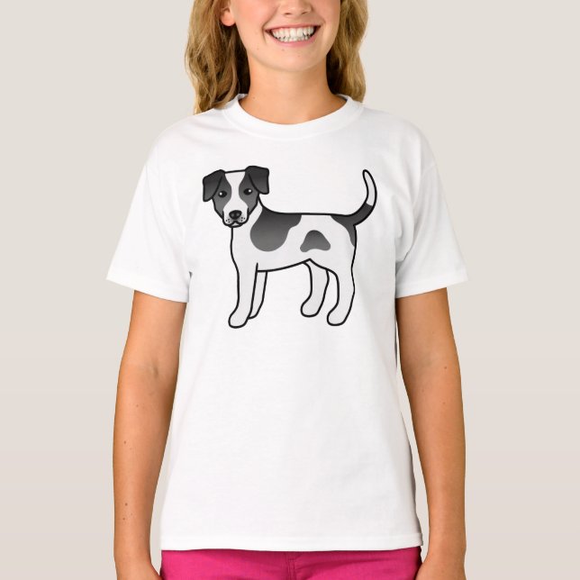 Camiseta Cachorro Fofo Danish-Swedish Farmdog Preto E Branc (Frente)